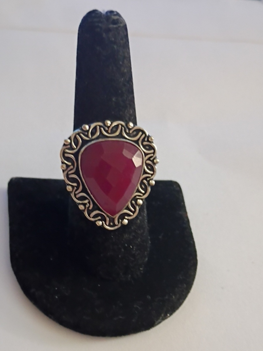 Beautiful 25ct Dark Blood Ruby Cocktail Ring Size 8 💎🎆